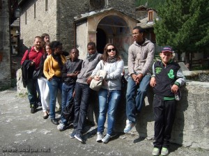 Toute l'équipe à Pontechianale (étape Ceillac)