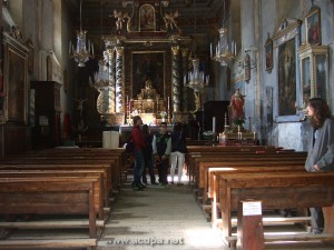 Dans l'église de Pontechianale (étape Ceillac)