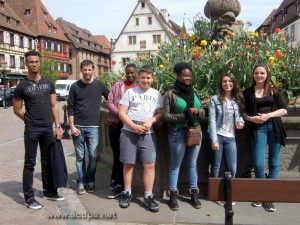 Les sarcellois au complet, à Obernai :Alexandre, Cédric, Cheik, Arthur, Adrienne, Odile et Clémence