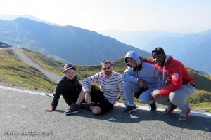 Arthur, François, Alexandre et Yves au Col d'Aniel