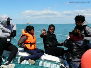 Vue sur le fort Boyard, en arrière plan