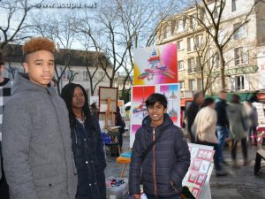 Place du Tertre : Isaïa, Loojha et Abimaniou