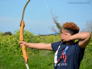 Isaia, au Tir à l'arc à Oléron (La grande Perrotine)